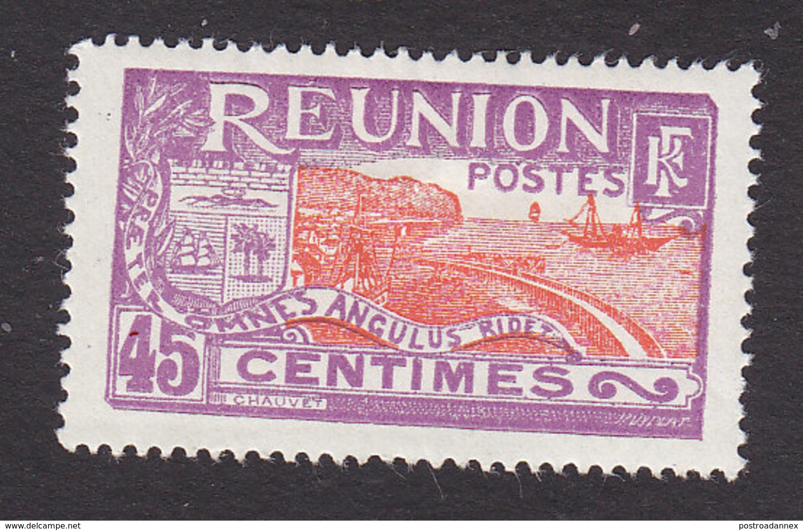 Reunion, Scott #80, Mint Hinged, Scenes Of Reunion, Issued 1922 - Neufs