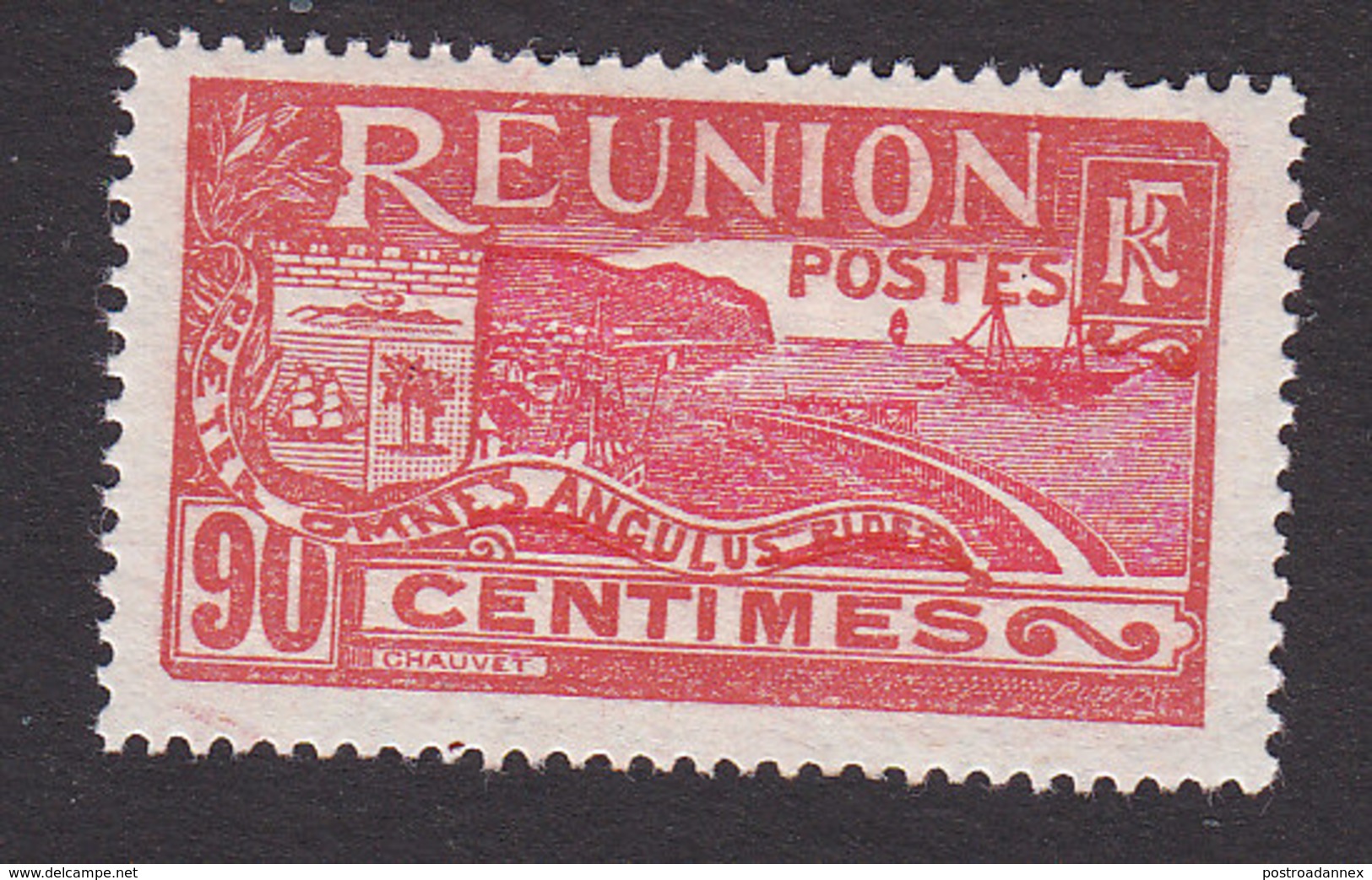 Reunion, Scott #90, Mint Hinged, Scenes Of Reunion, Issued 1922 - Unused Stamps