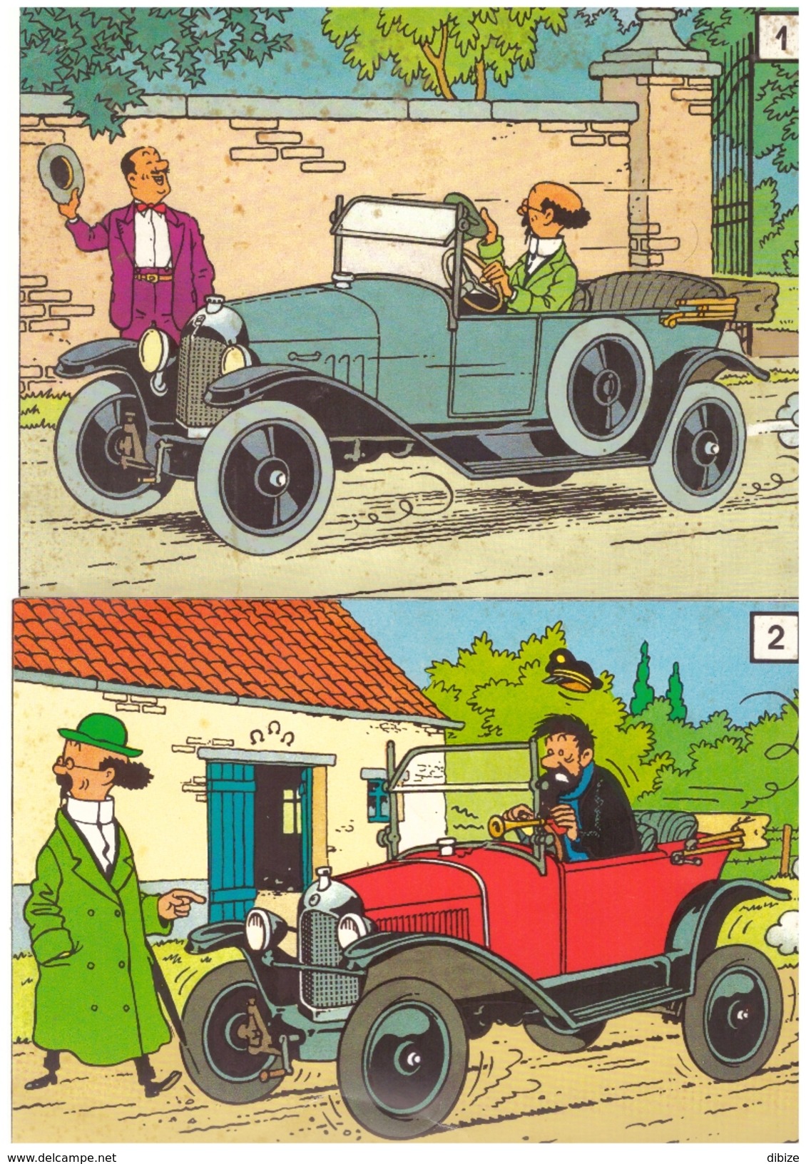 Tintin 12 Images De Voitures - Other Book Accessories