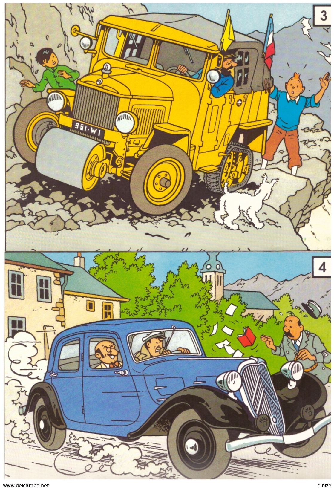 Tintin 12 Images De Voitures - Sonstige