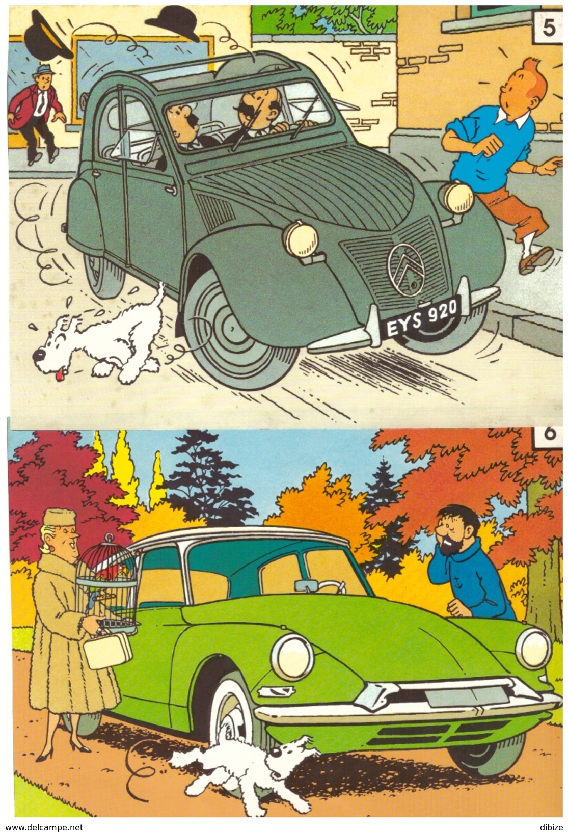 Tintin 12 Images De Voitures - Autres Accessoires