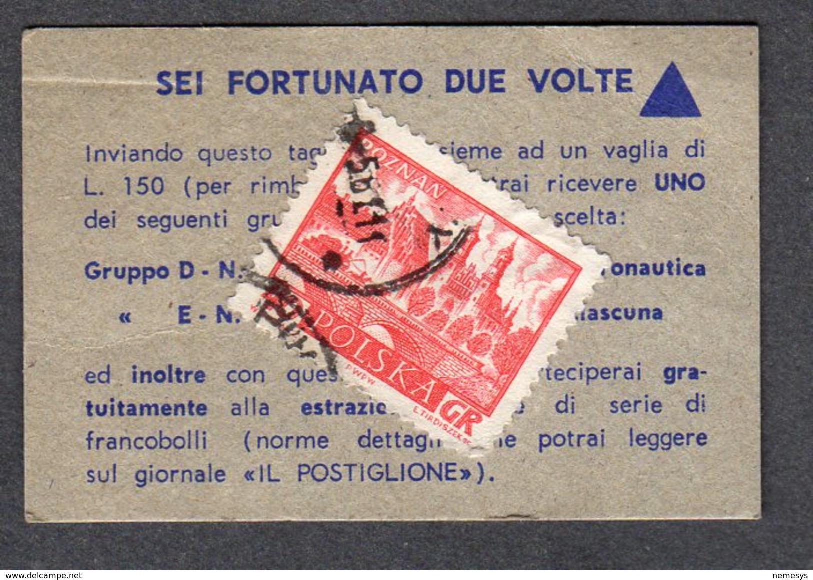 RARA BISVALIDA CIOCCOLATO DELICIA SPA - GORIZIA - RACCOLTA PUNTI AMICI DEL POSTIGLIONE ANNI 70 SEE 2 SCANS 5X7,5 CM - Altri & Non Classificati