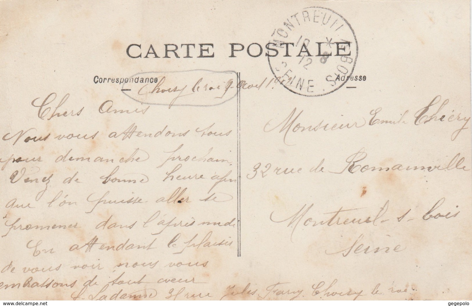 CHOISY LE ROI - Restaurant FERRY , ???? MARTIN Situé Au  31 ? Rue Jules Ferry  : Voir Verso (  Carte Photo ) - Choisy Le Roi