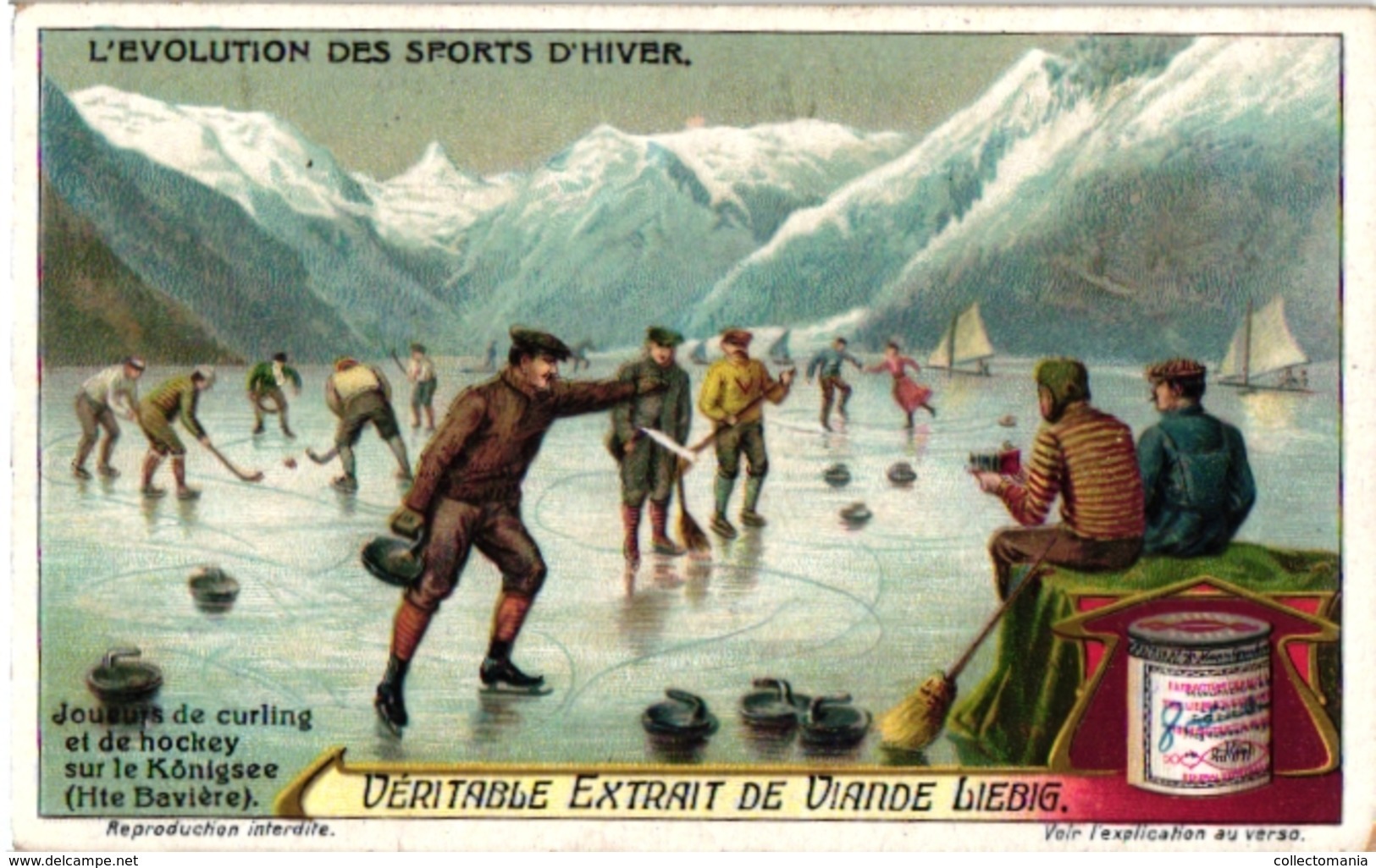 7 Litho  Chromos C1900 Ice Skating Patinage  Glace Eislaufen Schaatsen PUB Printemps GUERIN Boutron Berliner Morgenpost - Kunstschaatsen