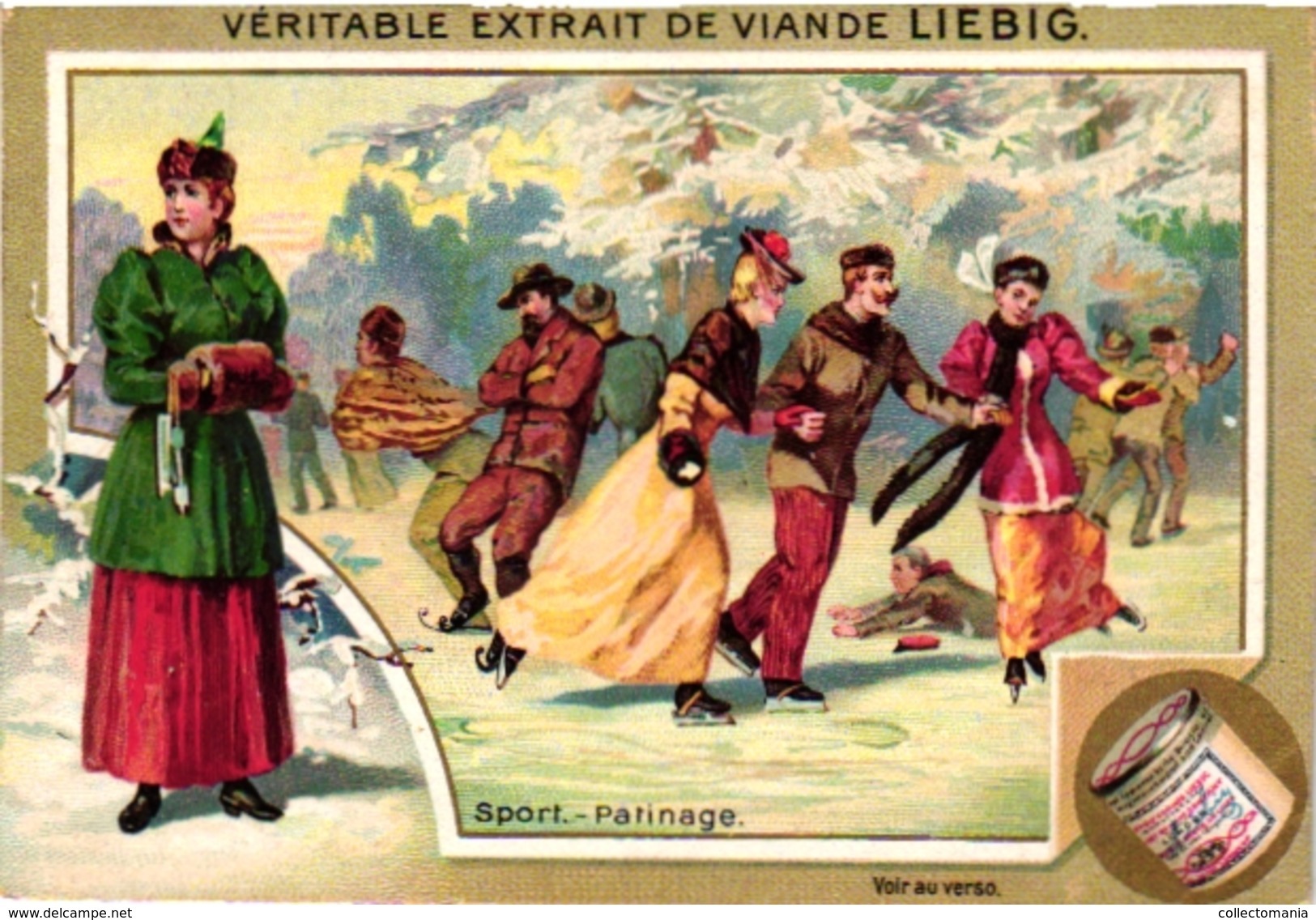 7 Litho  Chromos C1900 Ice Skating Patinage  Glace Eislaufen Schaatsen PUB Printemps GUERIN Boutron Berliner Morgenpost - Skating (Figure)