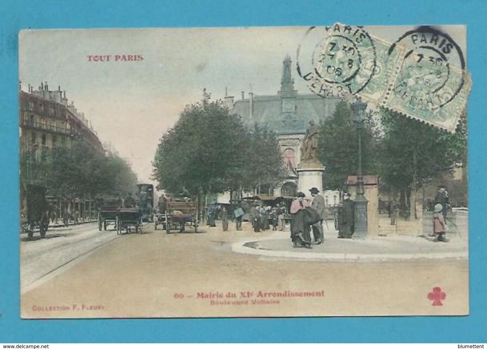 CPA 80 TOUT PARIS - Mairie Du XIème Bld Voltaire (XIème Arrt.) Coll. FLEURY - Arrondissement: 11