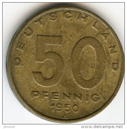 Allemagne Germany RDA DDR 50 Pfennig 1950 A J 1504 KM 4 - 50 Pfennig