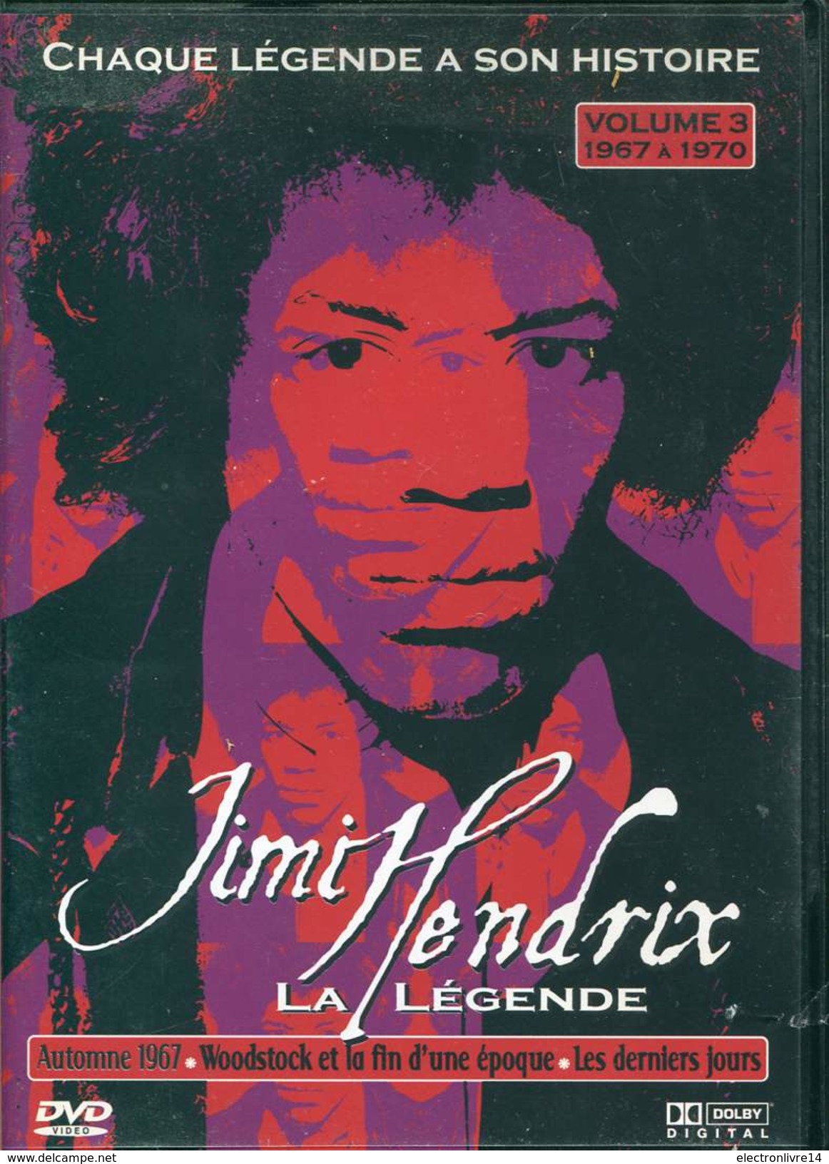 3 Dvd Complet Documentaire Jimy Hendrix La Legende Vf Vostf - DVD Musicales