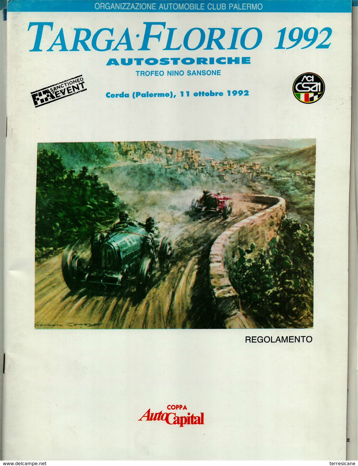 X TARGA FLORIO AUTOSTORICHE 92 REGOLAMENTO REGLEMENT REGULATIONS 48 PAG RRR - Automobilismo - F1