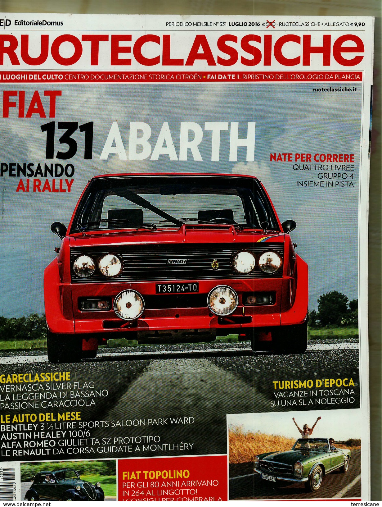 RUOTECLASSICHE 331 FIAT 131 ABARTH FIAT TOPOLINO BENTLEY 3,5 LITRE SPORTS SALOON - Motori