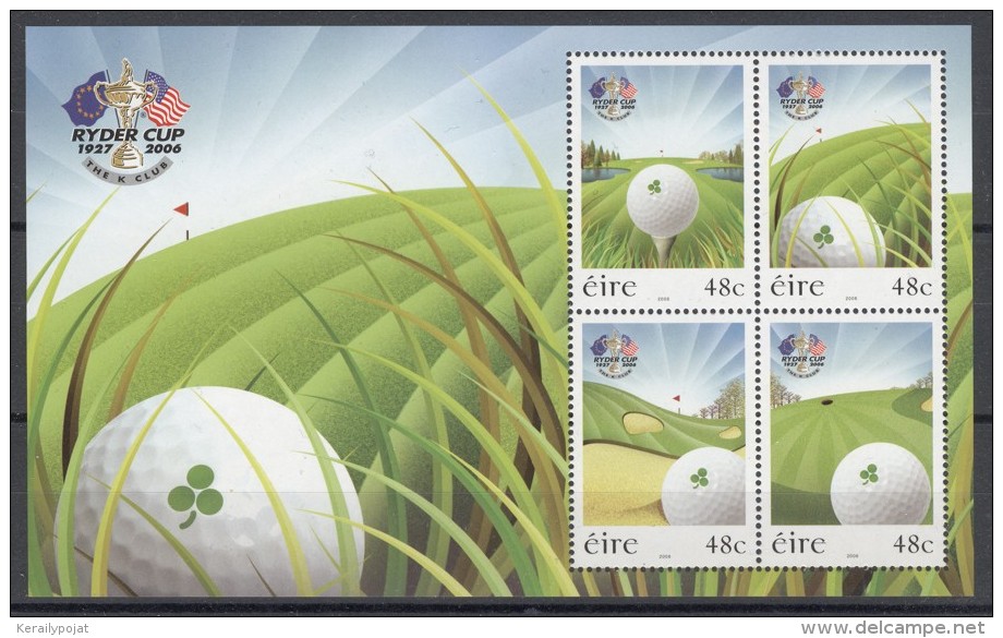 Ireland - 2006 Ryder Cup Golf Tournament Block MNH__(TH-13943) - Hojas Y Bloques