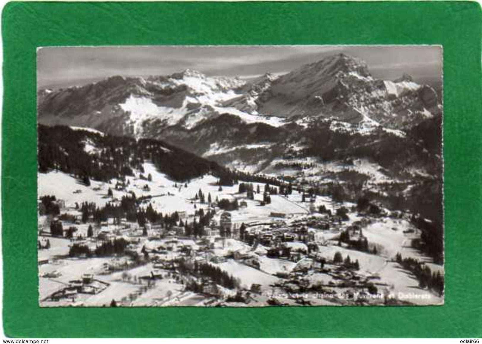 Villars-sur-Ollon ET LA CHAINE DES MUVERANS  ET DIABLERETS  Commune D'Ollon. ALPES VAUDOIS CPSM 1955 - Villars-les-Moines