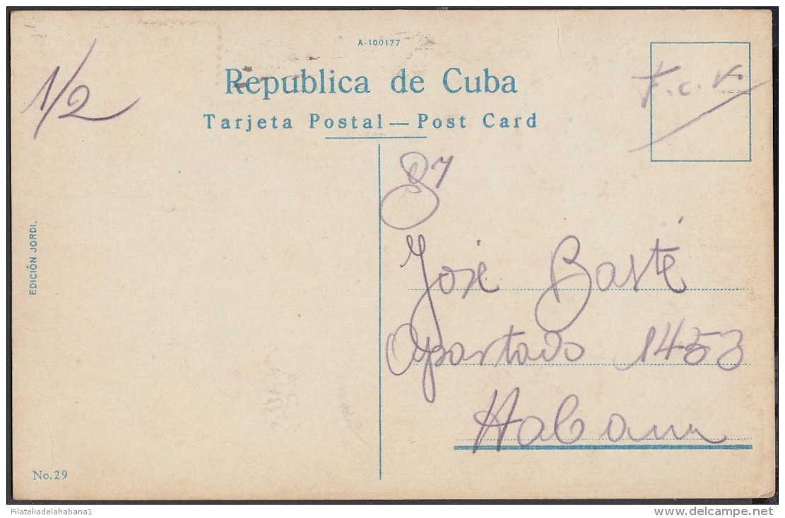 POS-783 CUBA POSTCARD 1928. MATANZAS. PAISAJE CAMPESTRE. COUNTRY HOUSE BOHIO. - Cuba