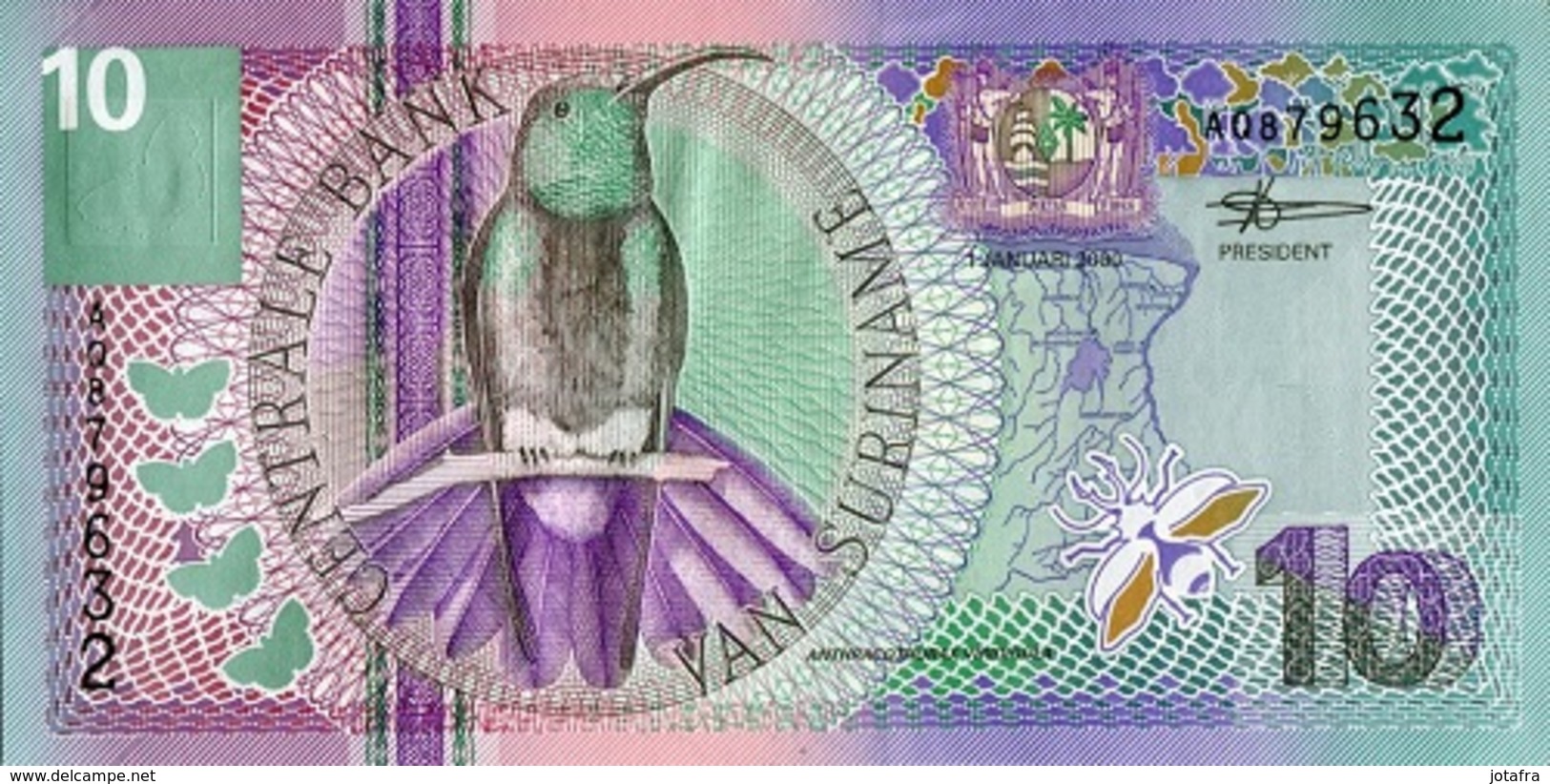 Surinam 2000, 10 Gulden (UNC) - CF2093 - Surinam