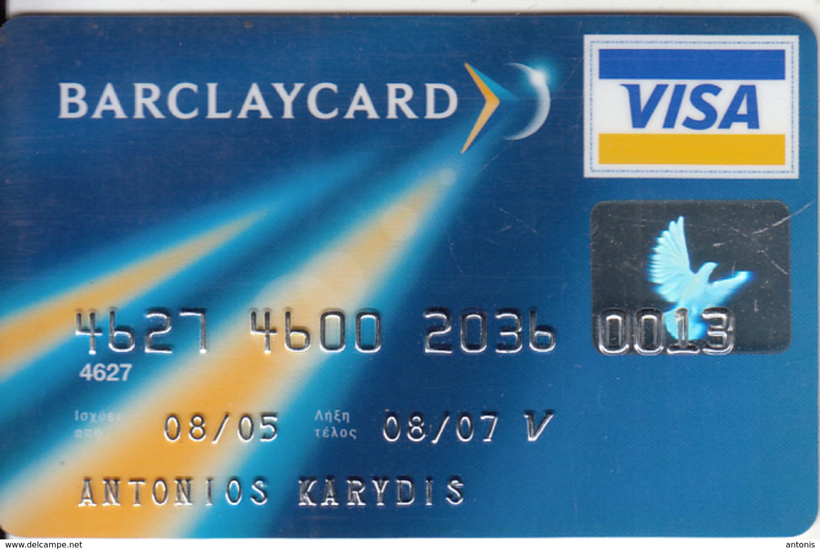 GREECE - Barclays Bank(Reverse Axalto), Visa, 10/04, Used - Credit Cards (Exp. Date Min. 10 Years)