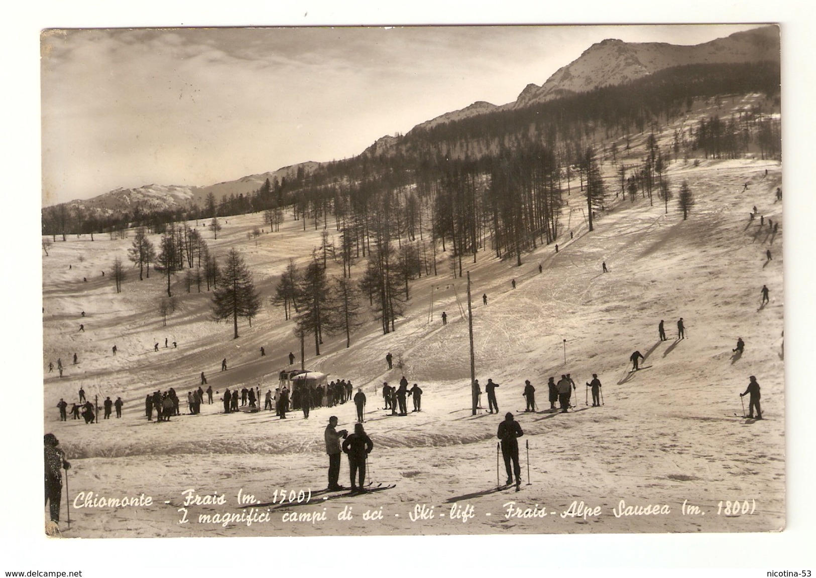 CT-N-02107- CHIOMONTE-FRAIS( M. 1500 ) 2 MAGNIFICI CAMPI DI SCI-SKI-LIFT--FRAIS-ALPE SAUSEA ( M. 1800 ) - Altri & Non Classificati