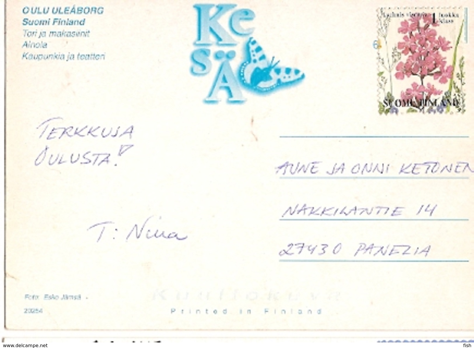 Finland & Postal, Oulu Uleaborg, Panezia (757) - Cartas & Documentos