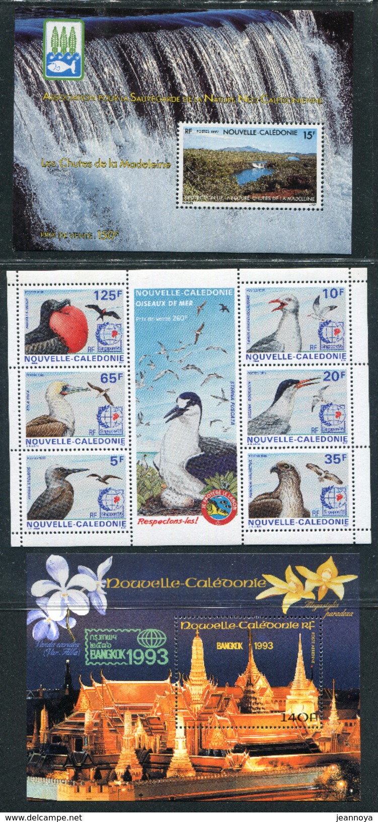 NOUVELLE CALEDONIE - POSTE N° 693 À 698 + BLOCS FEUILLETS N° 13 & 15 * * - LUXE - Hojas Y Bloques