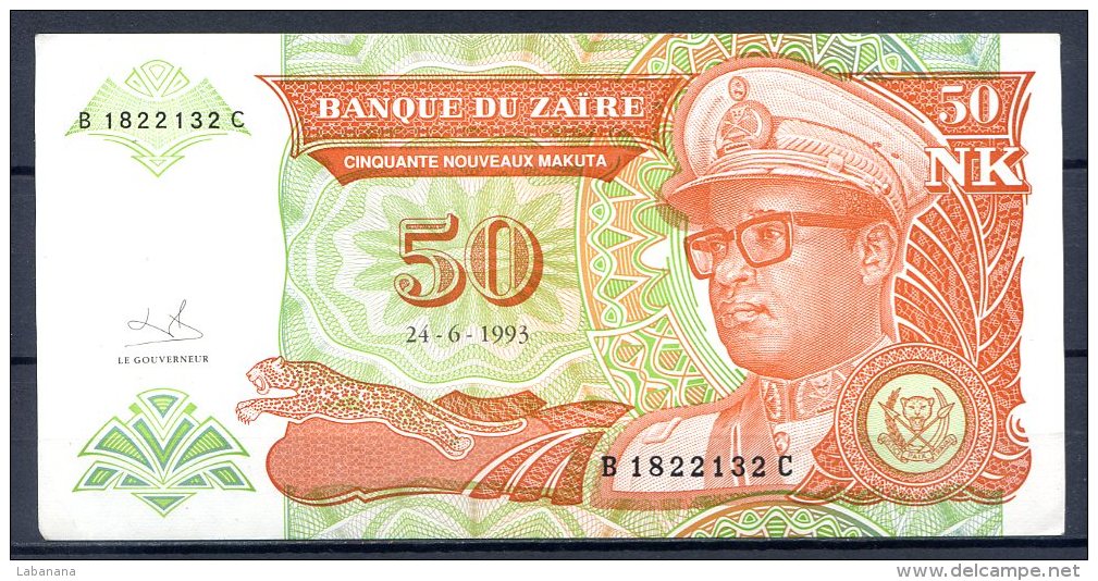 459-Zaïre Billet De 50NK 1993 B182C - Zaïre