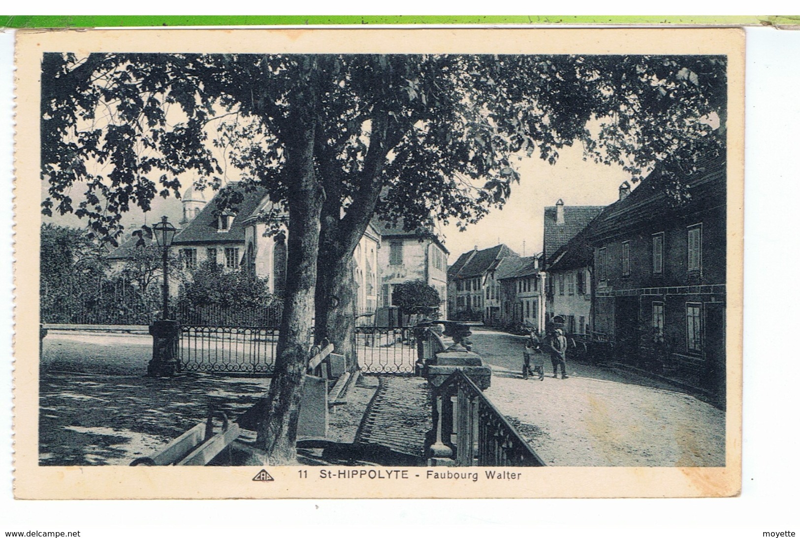 CPA-68-St-HIPPOLYTE-FAUBOURG WALTER-ANIMEE-2 PERSONNAGES- - Sonstige & Ohne Zuordnung