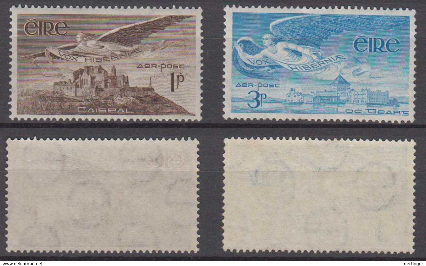 Irland Eire Mi# 102-03 ** MNH Airmail 1948 Angel - Unused Stamps