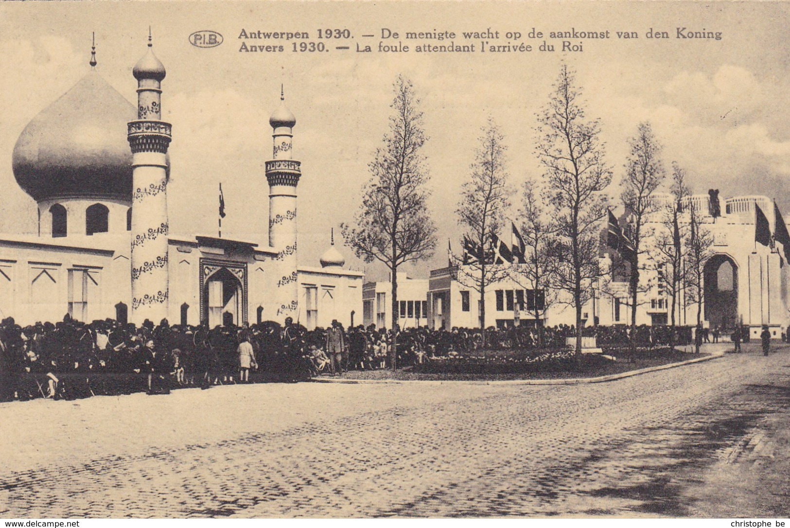 Antwerpen, 1930 De Menigte Wacht Op De Komst Van Den Koning (pk36060) - Antwerpen