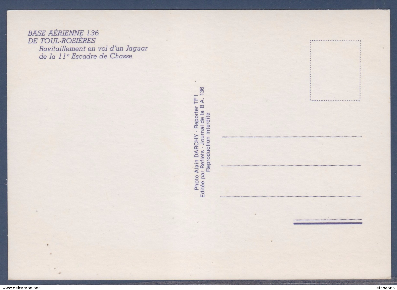 = Base Aérienne 136 De Toul-Rosières Ravitaillement En Vol D'un Jaguar De La 11ème Escadre De Chasse - 1946-....: Moderne