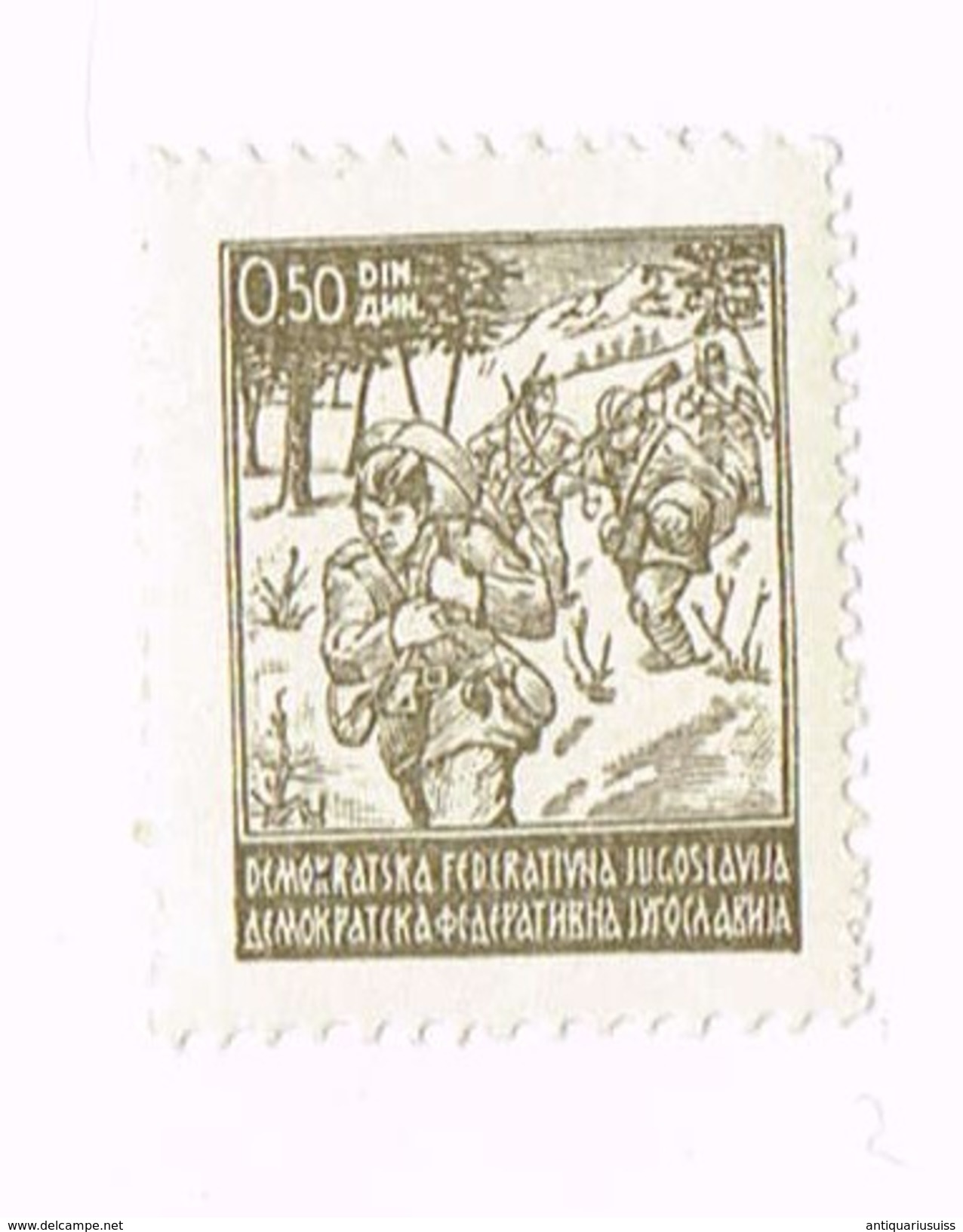 Stamp 0.50 Din Demokratska Federalna Yugoslavia - Neufs