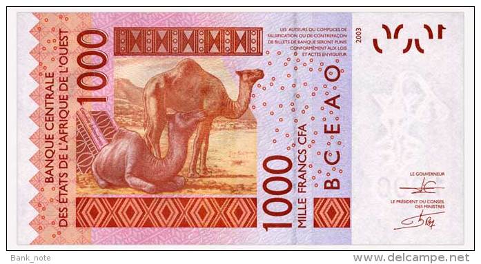 WEST AFRICAN STATES GUINEA-BISSAU 1000 FRANCS 2003/12 Pick 915Sf Unc - West African States