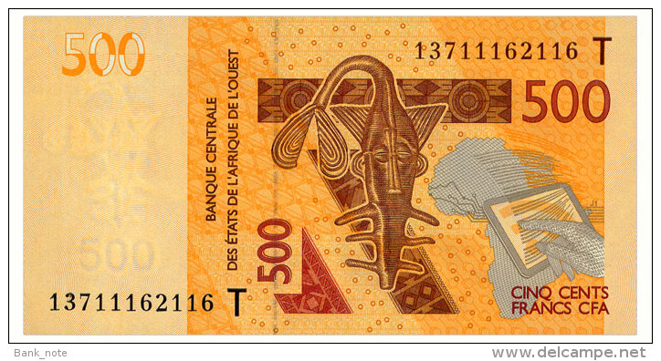 WEST AFRICAN STATES 500 FRANCS 2012/13 TOGO Pick 819Tb Unc - West African States