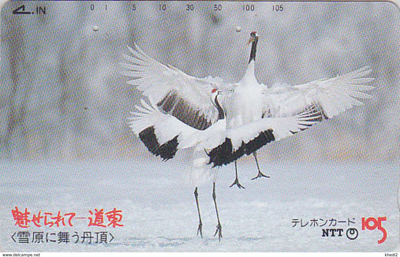 Télécarte Japon / NTT 430-213 - Animal - OISEAU GRUE En Parade Sur Hokkaido / B1 - CRANE BIRD Japan Phonecard - KRANICH - Other & Unclassified