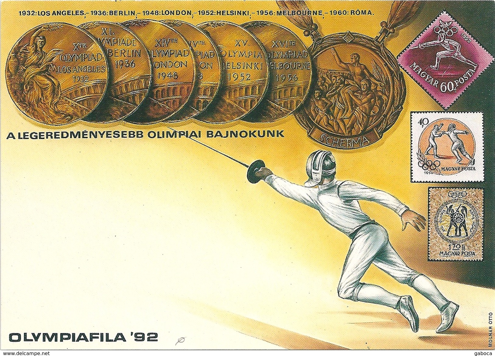 5238 Hungary FDC With SPM Postcard Olympic Champion Fencing Philately - Summer 1932: Los Angeles