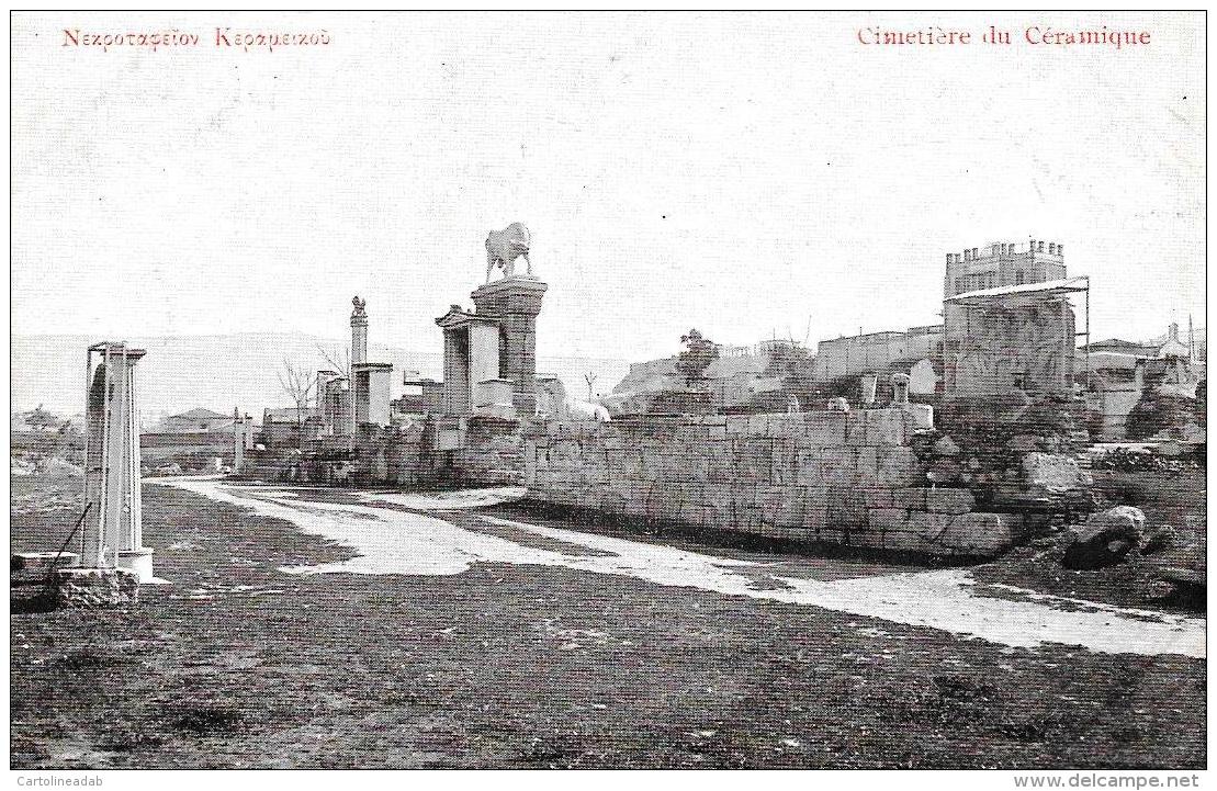 [DC10082] CPA - GRECIA - CIMETIERE DU CERAMIQUE - Non Viaggiata - Old Postcard - Greece