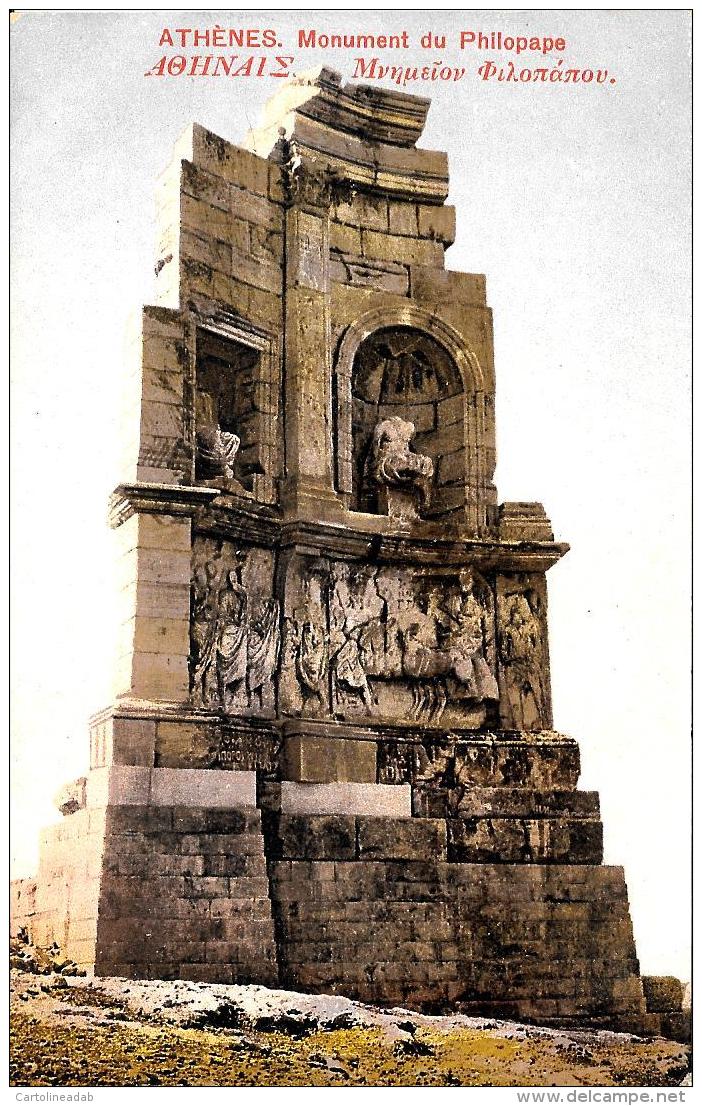 [DC10084] CPA - GRECIA - ATENE ATHENES - MONUMENT DU PHILOPAPE - Non Viaggiata - Old Postcard - Grèce