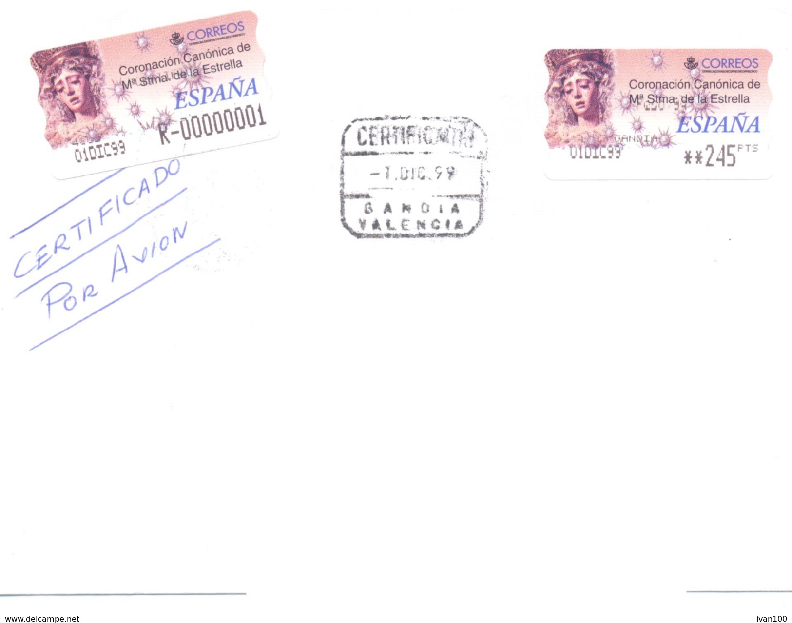 1999. Spain, He Letter Sent By Registered Post To Moldova - Covers & Documents