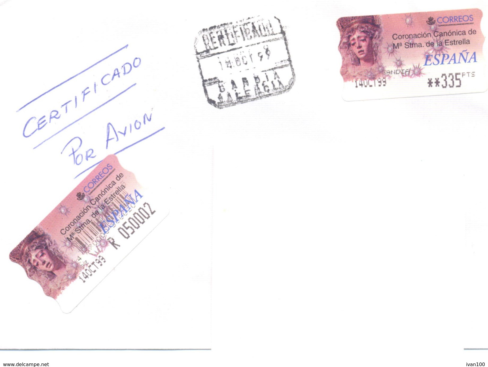 1999. Spain, He Letter Sent By Registered Post To Moldova - Brieven En Documenten