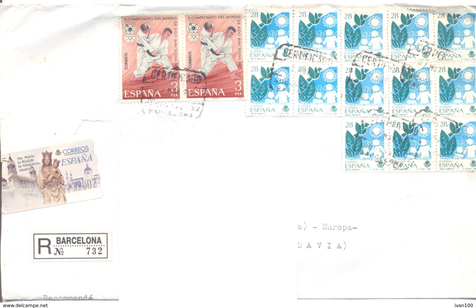 1999. Spain, He Letter Sent By Registered Post To Moldova - Covers & Documents