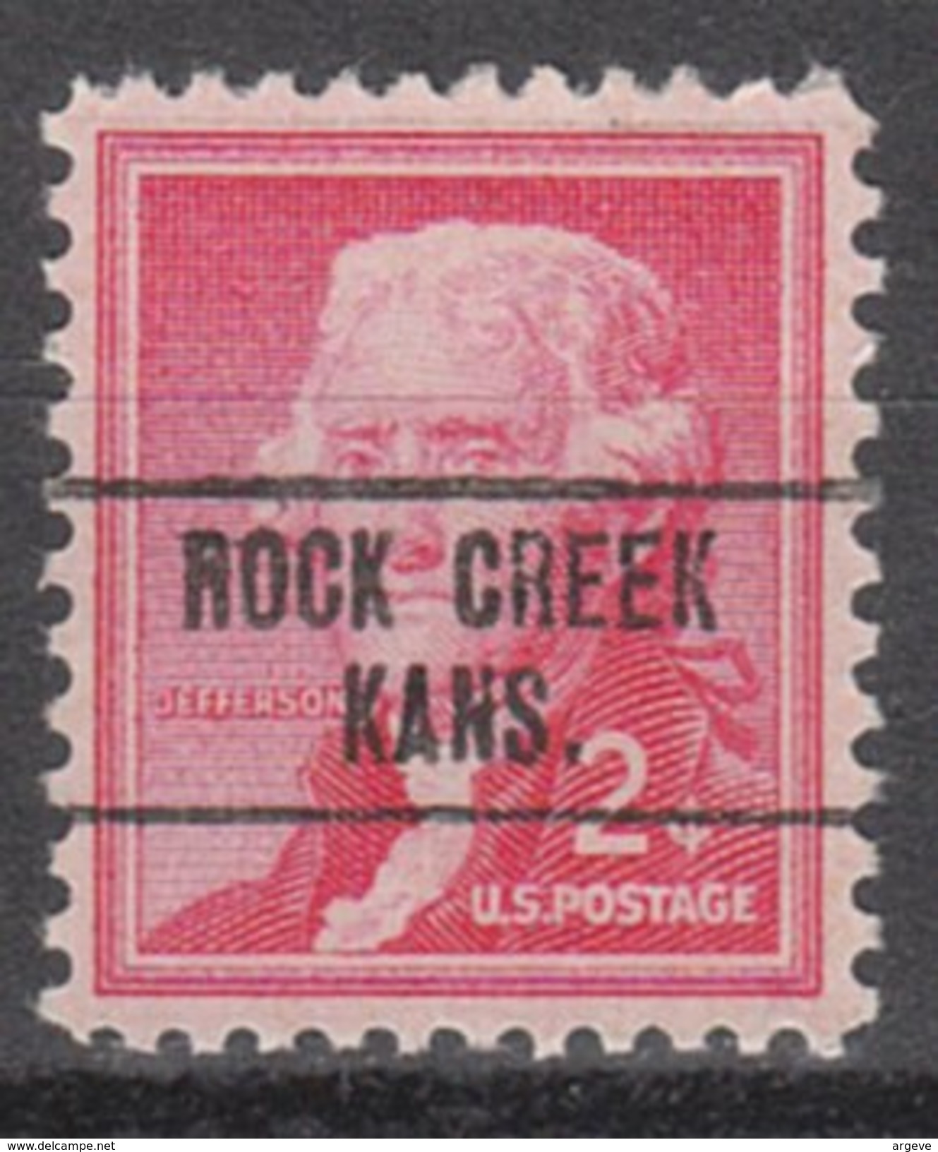 USA Precancel Vorausentwertung Preos Locals Kansas, Rock Creek 748 - Vorausentwertungen