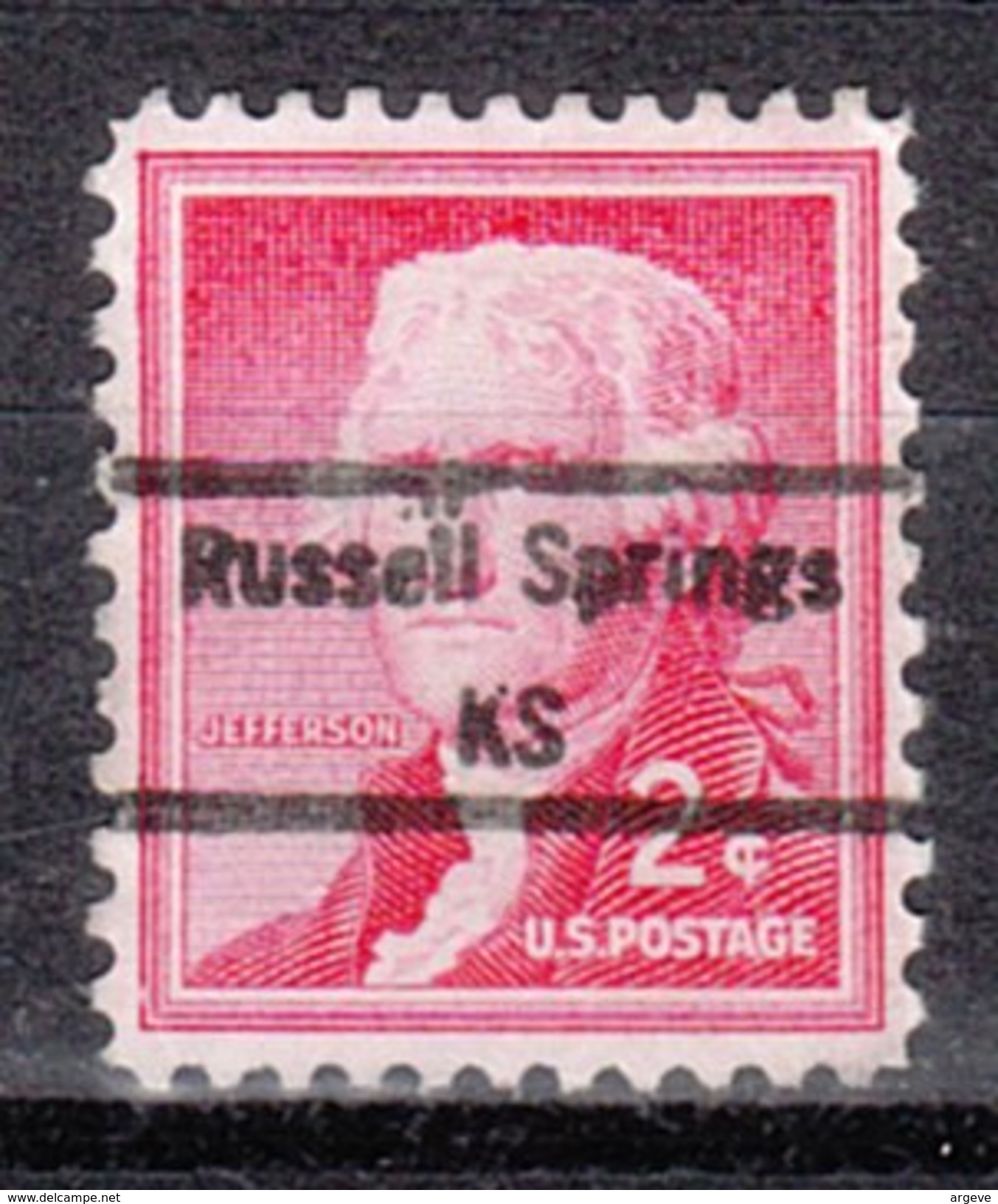 USA Precancel Vorausentwertung Preos Locals Kansas, Russell Springs 848 - Vorausentwertungen