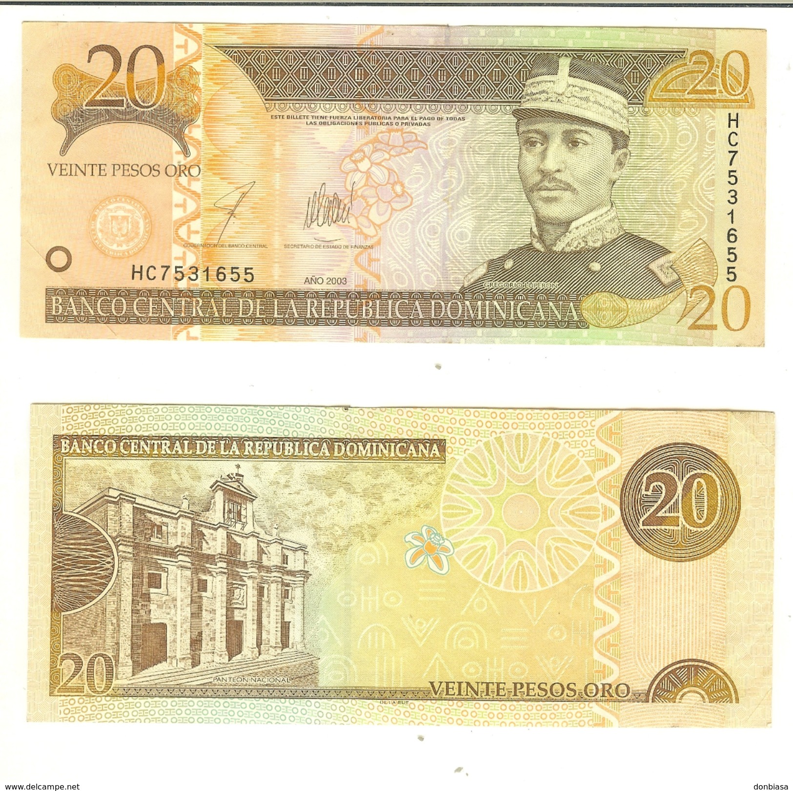 Repubblica Dominicana: 20 Pesos Oro Emissione 2003 - Repubblica Dominicana