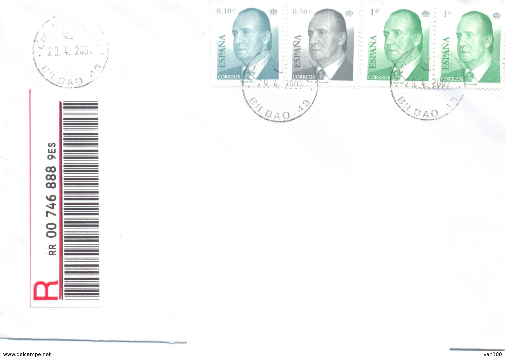 2002. Spain, He Letter Sent By Registered Post To Moldova - Briefe U. Dokumente