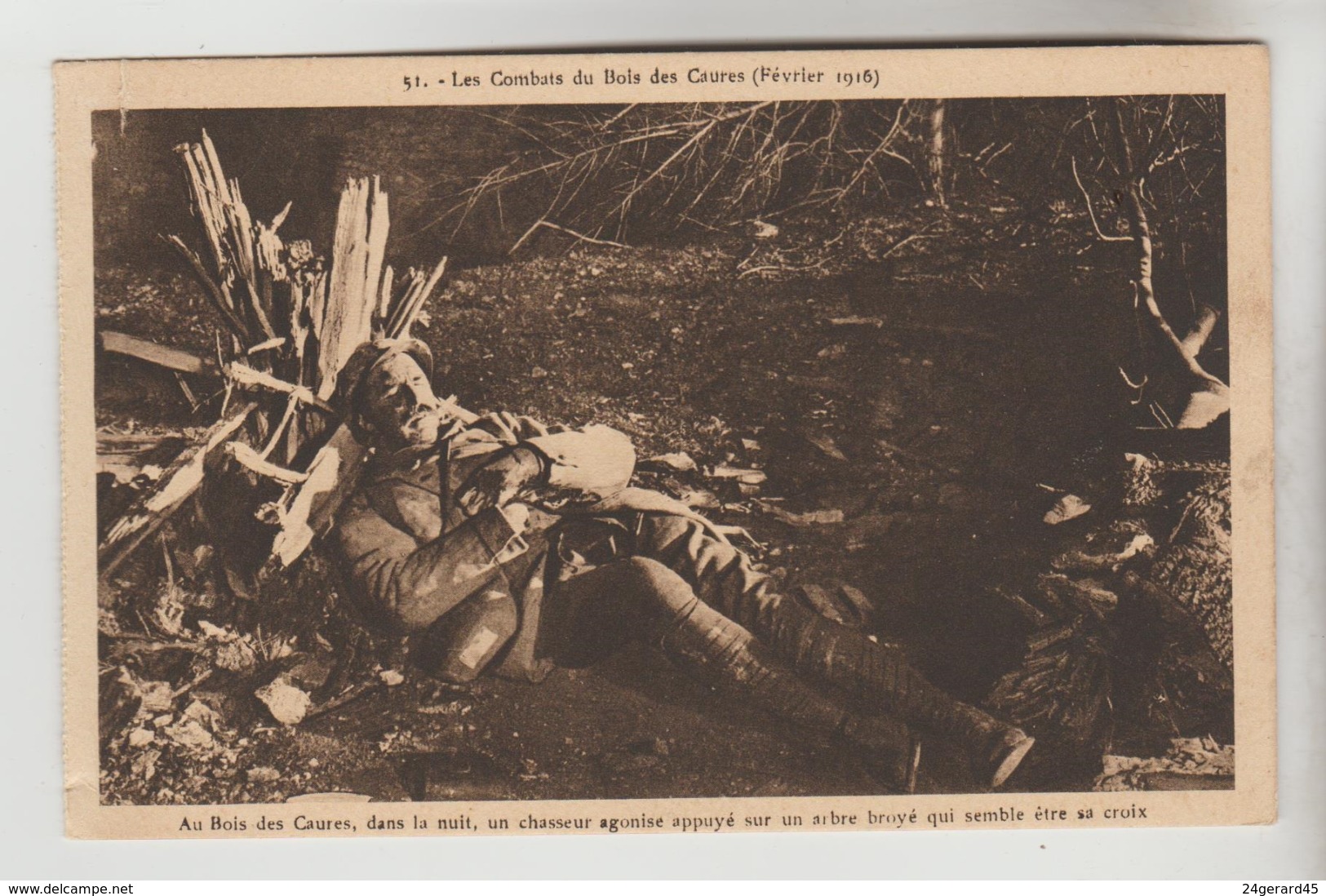 CPSM MILITARIA GUERRE 1914/18 - Combats Du Bois Des Caures (Flabas Nord De Verdun Meuse) En Février 1916 - Guerre 1914-18
