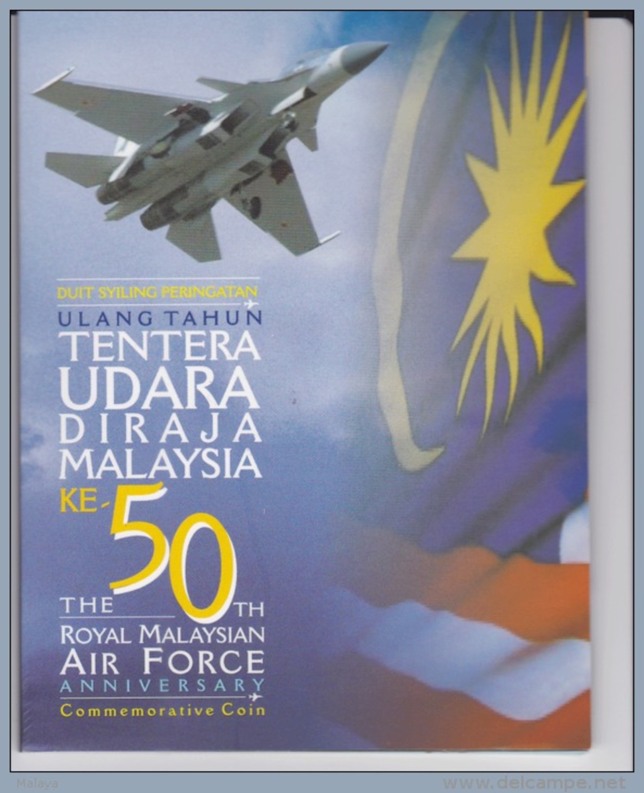 Malaysia 2008 1 Ringgit Nordic Gold Coin BU 50th Anniversary Of The Royal Malaysian Air Force - Maleisië