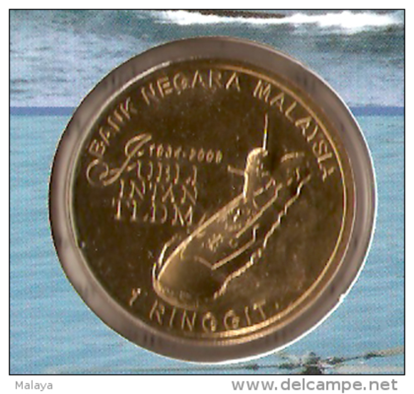 Malaysia 2009 1 Ringgit Nordic Gold Coin BU 75th Anniversary Of The Royal Malaysian Navy - Malaysia