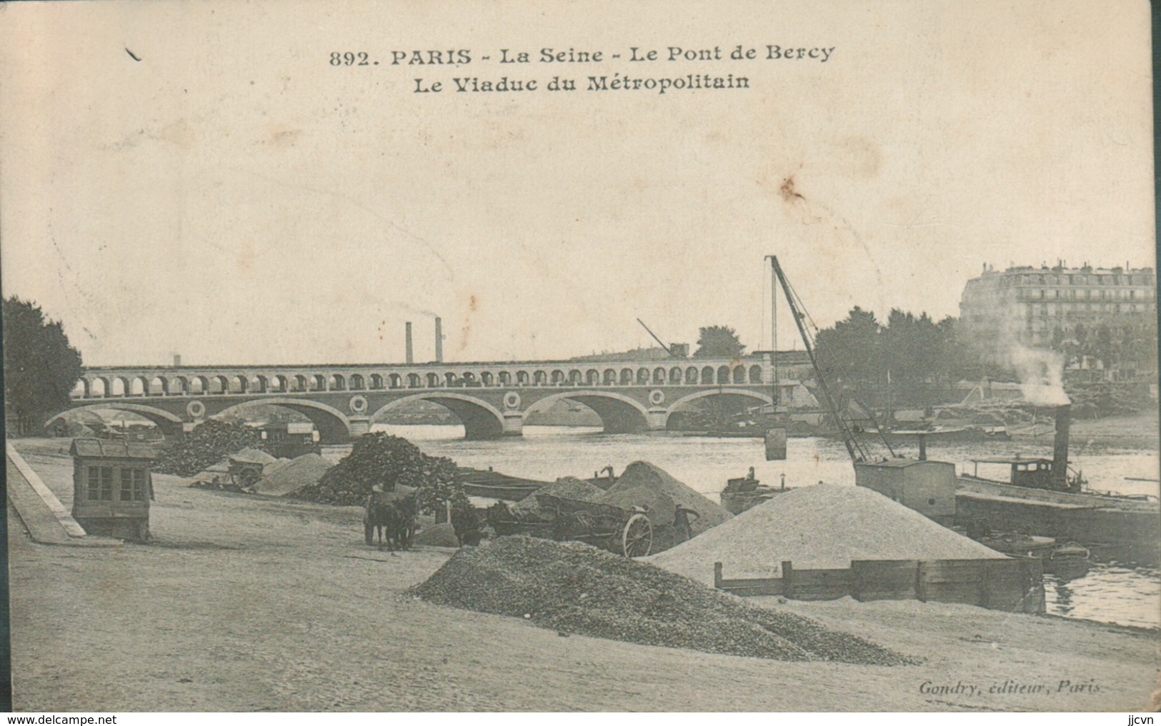 75 - Paris - La Seine - Le Pont De Bercy - Le Viaduc Du Métropolitain - Autres & Non Classés