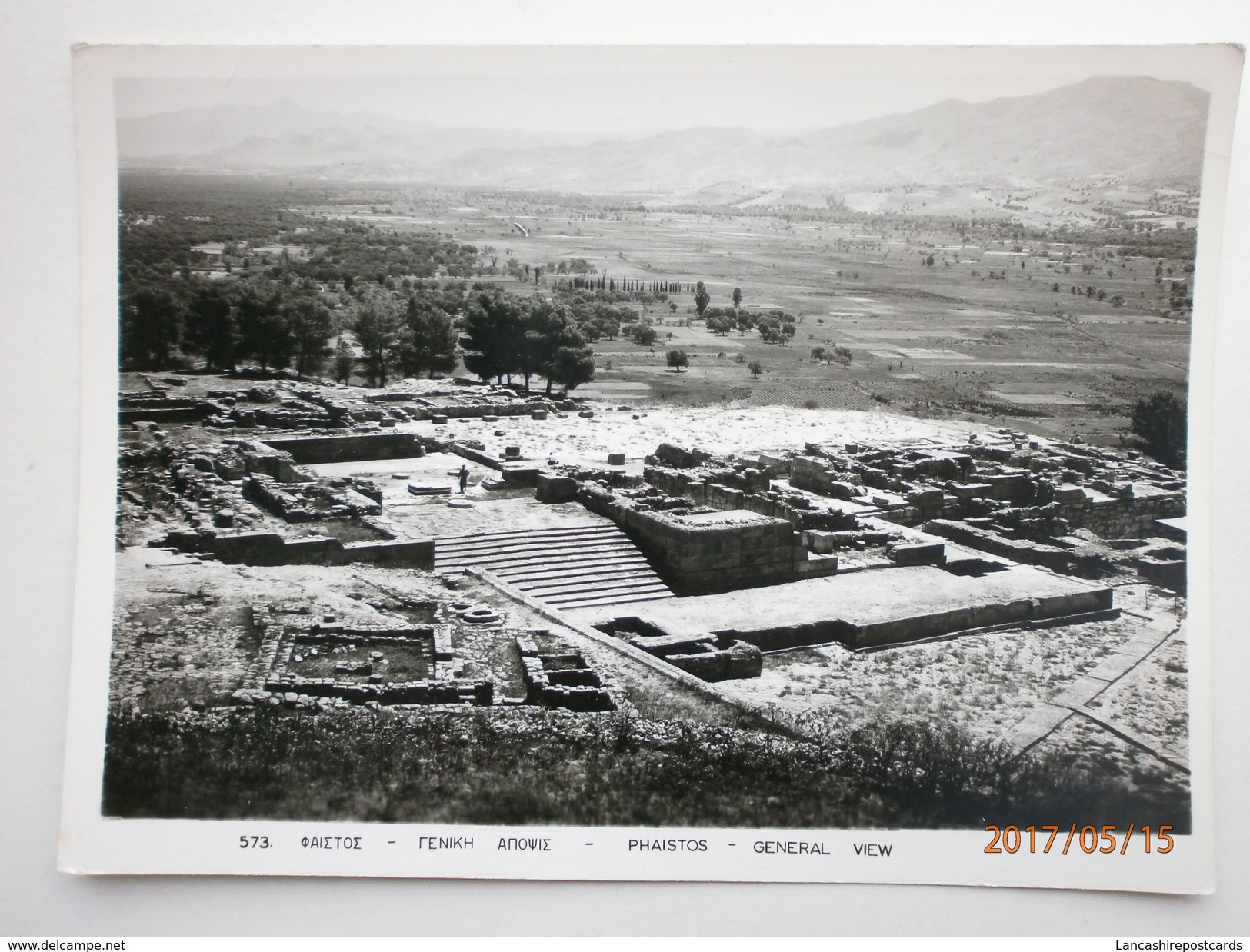 Postcard Phaistos General View Crete Real Photo My Ref B21274 - Greece