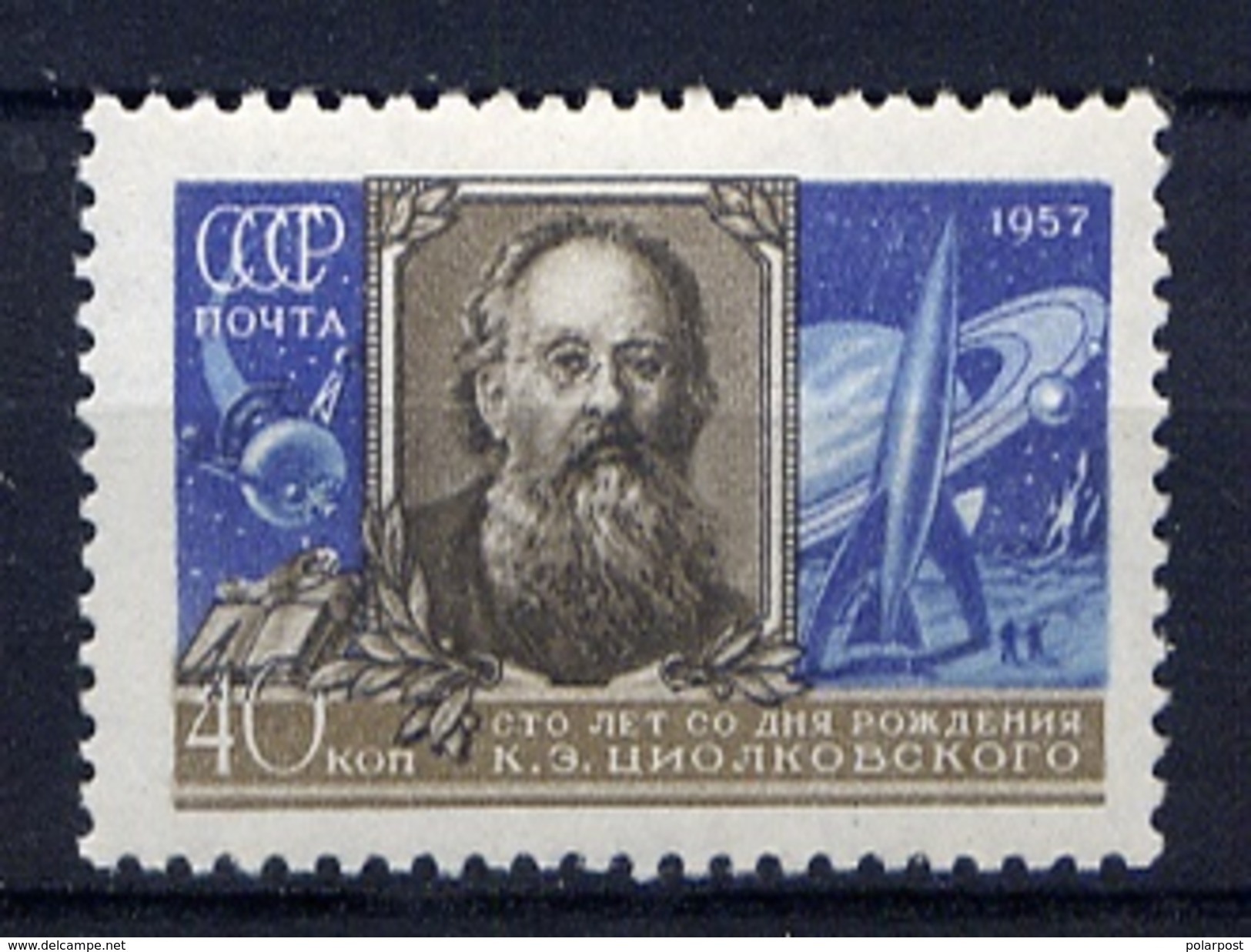 USSR 1957 SK1968 (2061) 100 YEARS SINCE THE BIRTH OF KE TSIOLKOVSKY - UdSSR