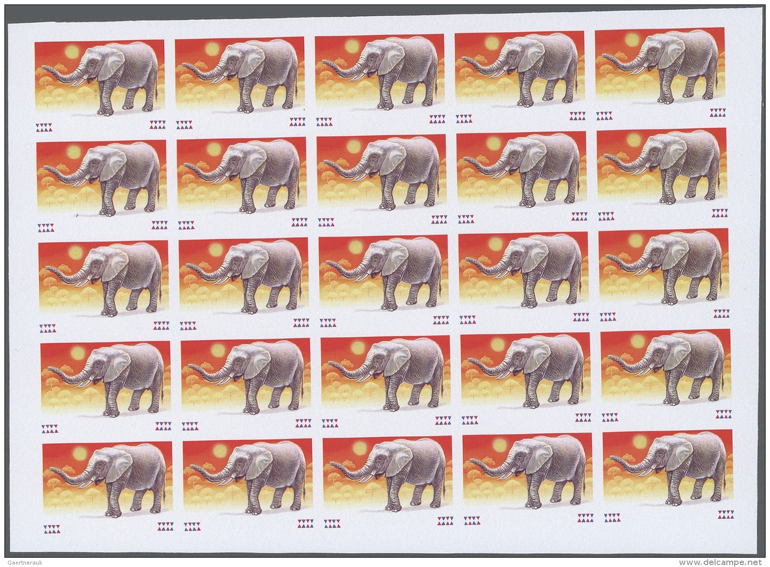 Thematik: Tiere-Elefanten / Animals Elephants: 1991, Burundi. Imperforate Progressive Proof (2 Phases) For The 30fr Valu - Ungebraucht