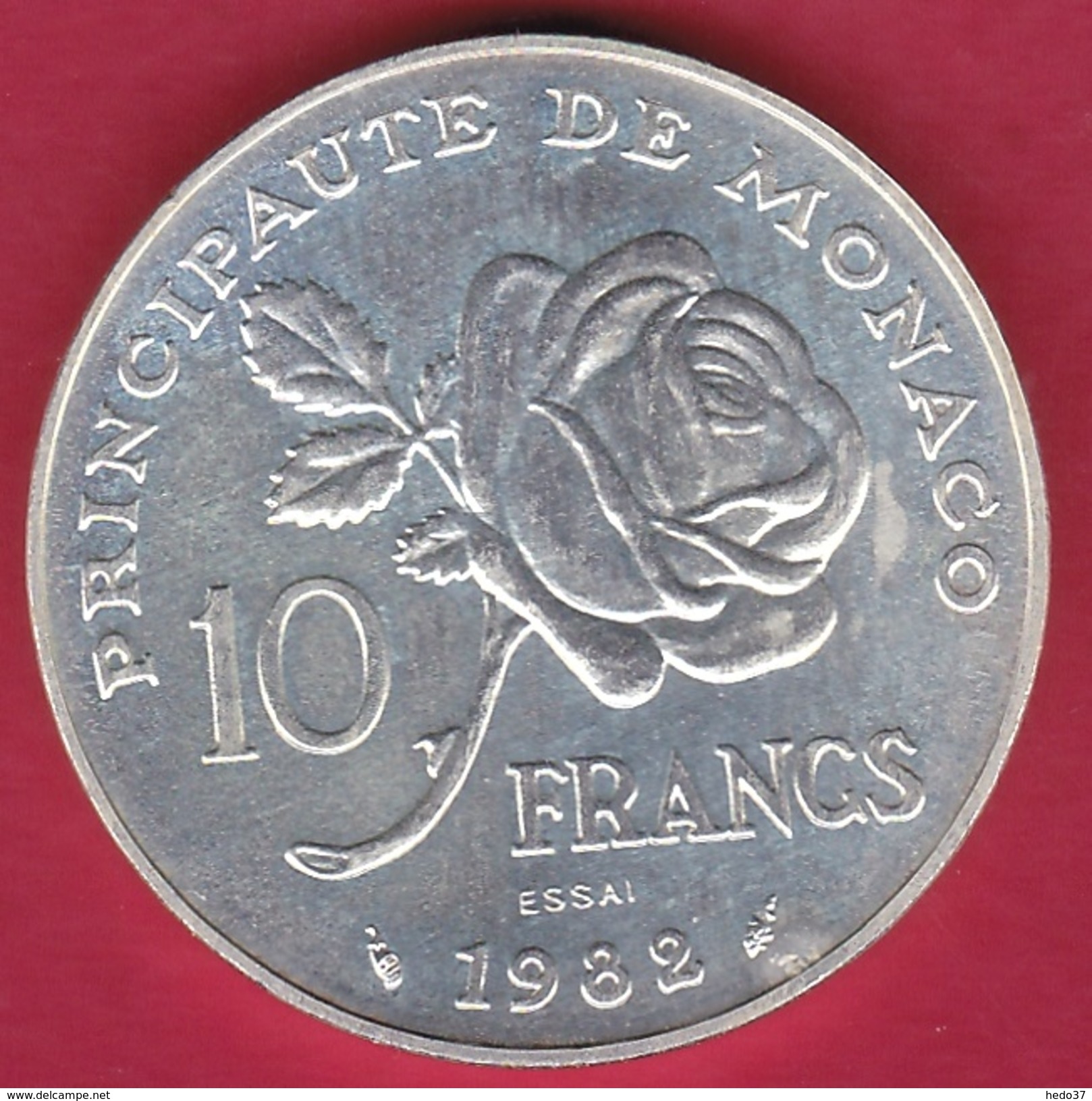 Monaco - ESSAI - Princesse Grace - 10 Francs Argent - 1982 - Autres & Non Classés