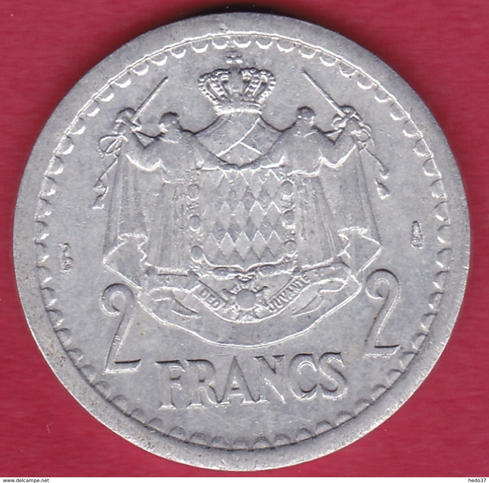 Monaco - Louis II - 2 Francs Aluminium (1943) - SUP - 1922-1949 Louis II